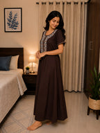 KOI Sleepwear - Women's Embroidered Night Gown