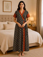KOI Sleepwear Women's - Floral Wrap Style Night Gown