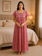 KOI Sleepwear Women's Premium Cotton Floral Printed Night Gown