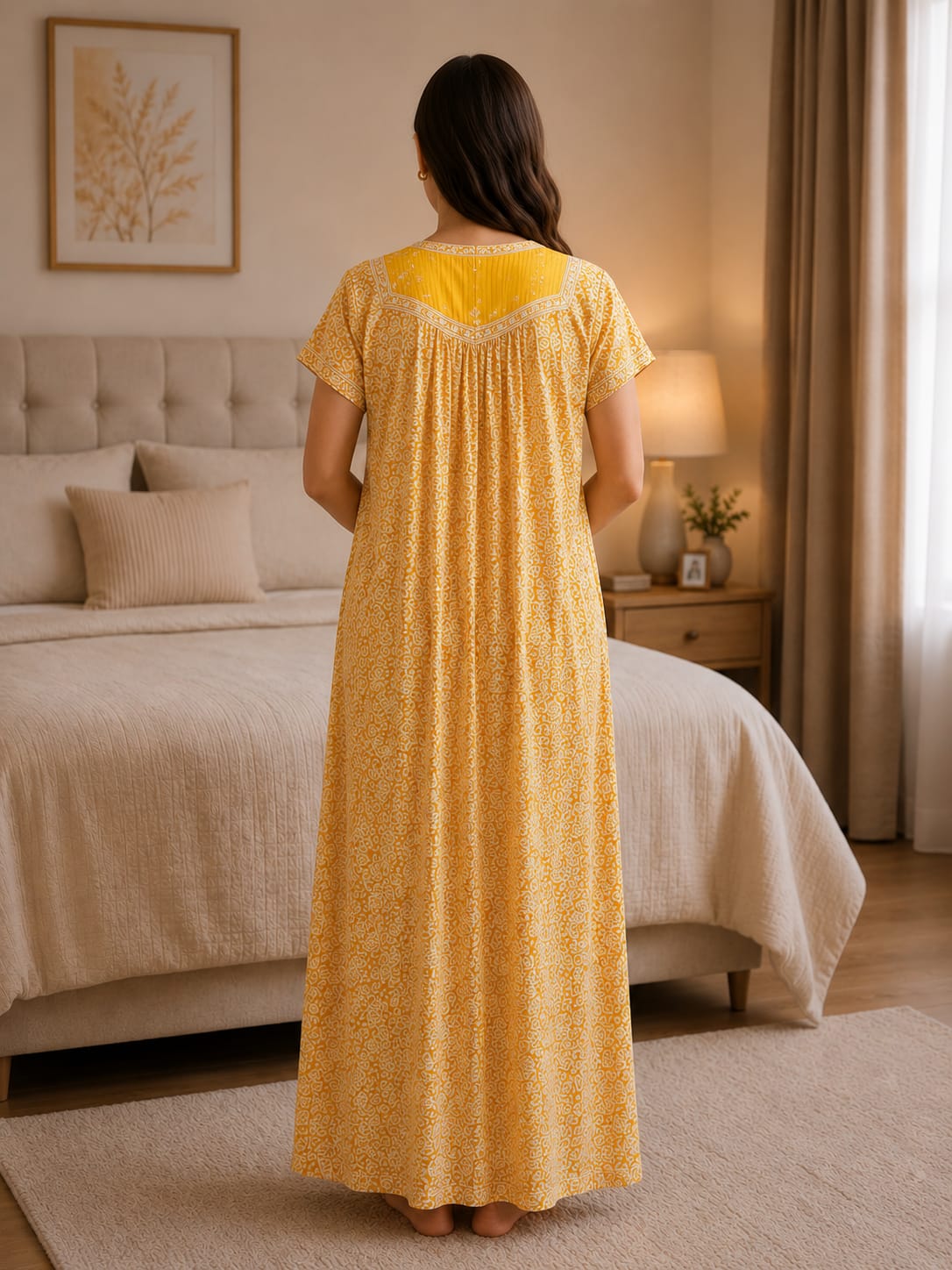 KOI Sleepwear Women's Premium Cotton Floral Printed Night Gown