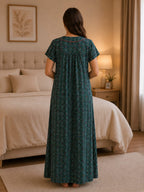 KOI Sleepwear Women's Premium Cotton Floral Printed Night Gown