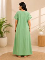 Women's Embroidered Night Gown | Premium Cotton Blend | 3XL | Multiple Colours