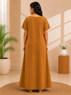 Women's Embroidered Night Gown | Premium Cotton Blend | 3XL | Multiple Colours