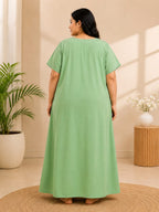 Women's Embroidered Night Gown | Premium Cotton Blend | 3XL | Multiple Colours