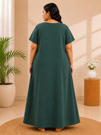 Women's Embroidered Night Gown | Premium Cotton Blend | 3XL | Multiple Colours