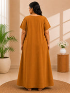 Women's Embroidered Night Gown | Premium Cotton Blend | 3XL | Multiple Colours
