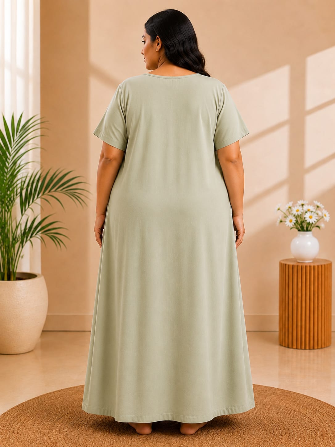 Women's Embroidered Night Gown | Premium Cotton Blend | 3XL | Multiple Colours