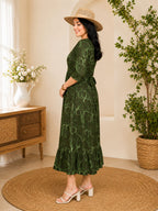 Printed Maternity Feeding Night Gown
