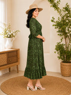Printed Maternity Feeding Night Gown