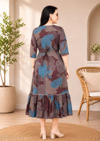 Floral Printed Maternity &amp; Feeding Night Gown