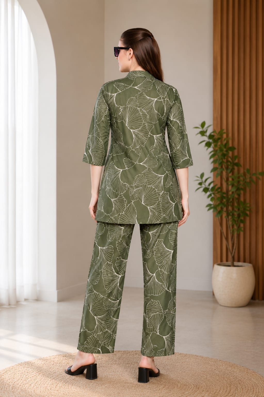 Premium Cotton Abstract Print Nightwear Co-ord Set for Women – L to 2XL