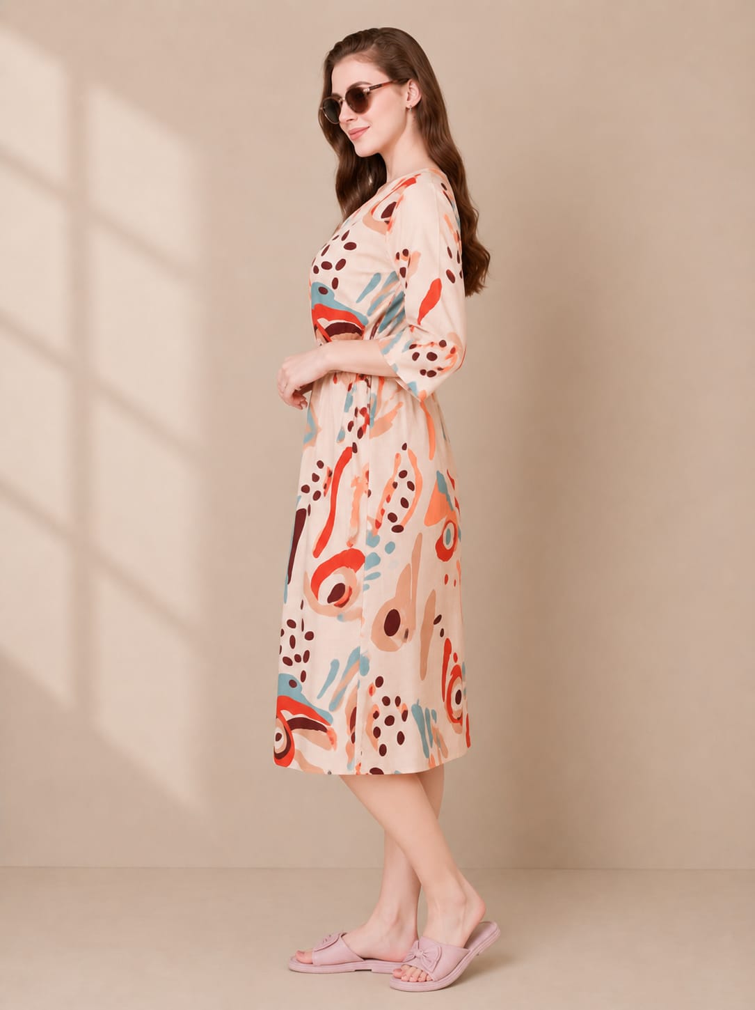 Abstract Bliss Maternity & Feeding Dress