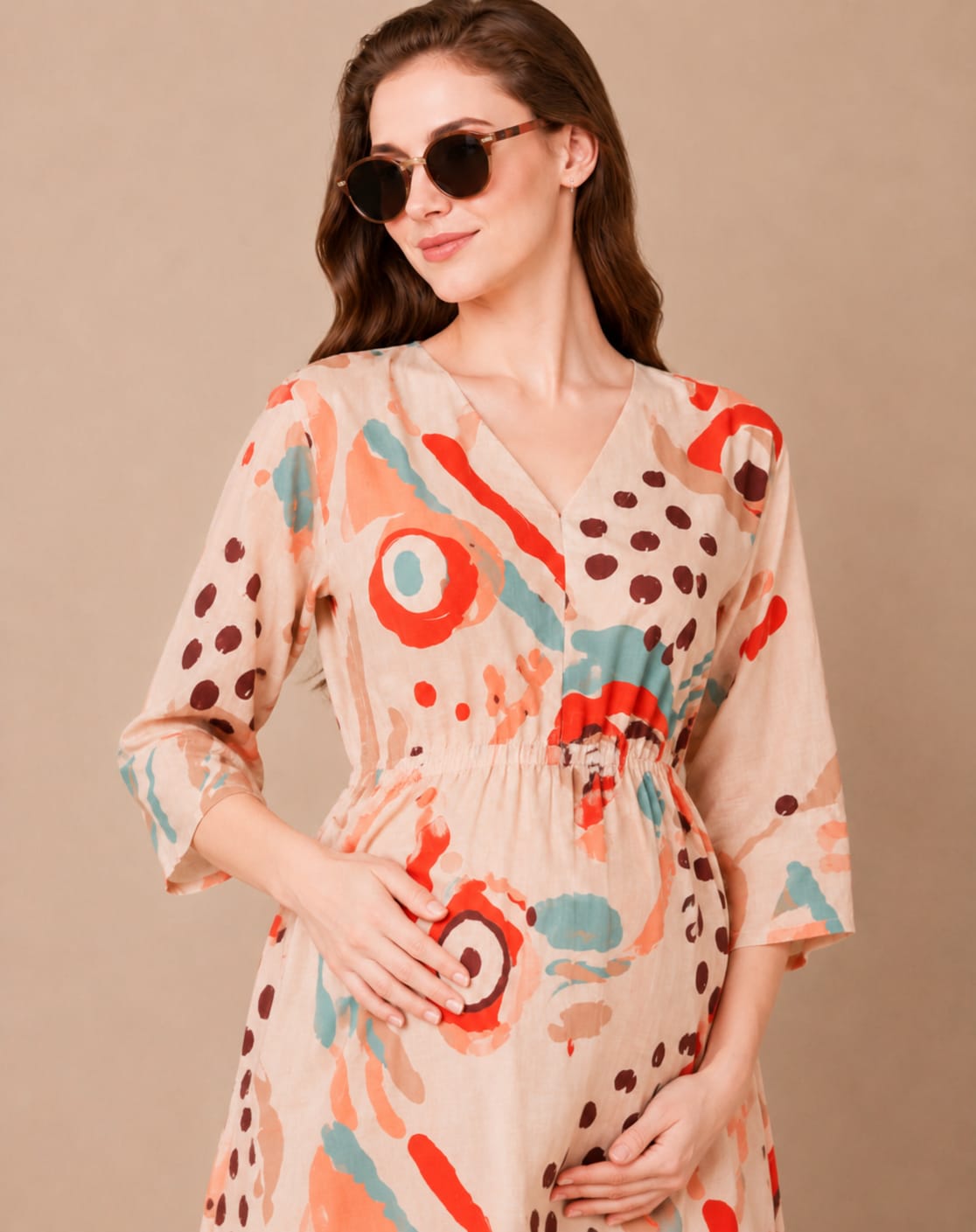 Abstract Bliss Maternity & Feeding Dress