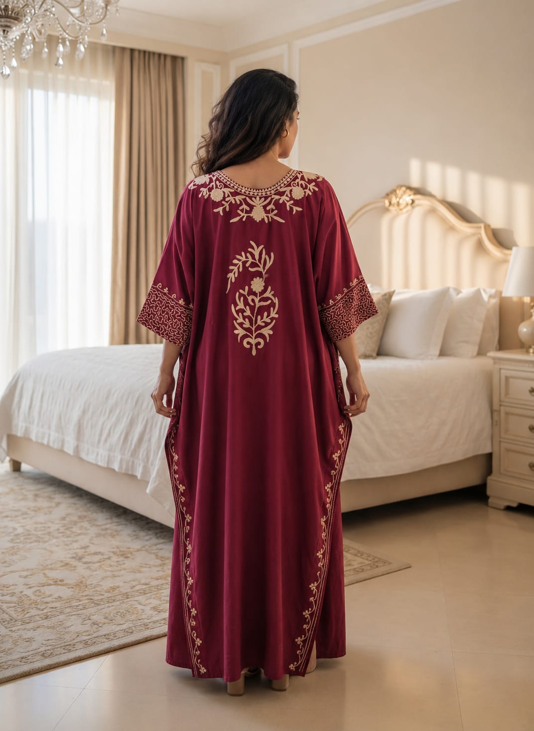 Moroccan Elegance Embroidered Kaftan
