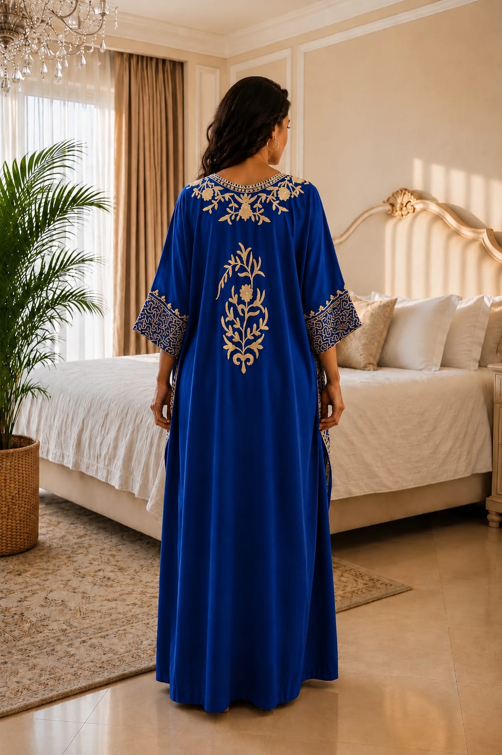 Moroccan Elegance Embroidered Kaftan