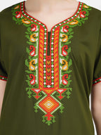 Crosswork Embroidered  Nightgown