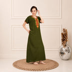 Crosswork Embroidered  Nightgown