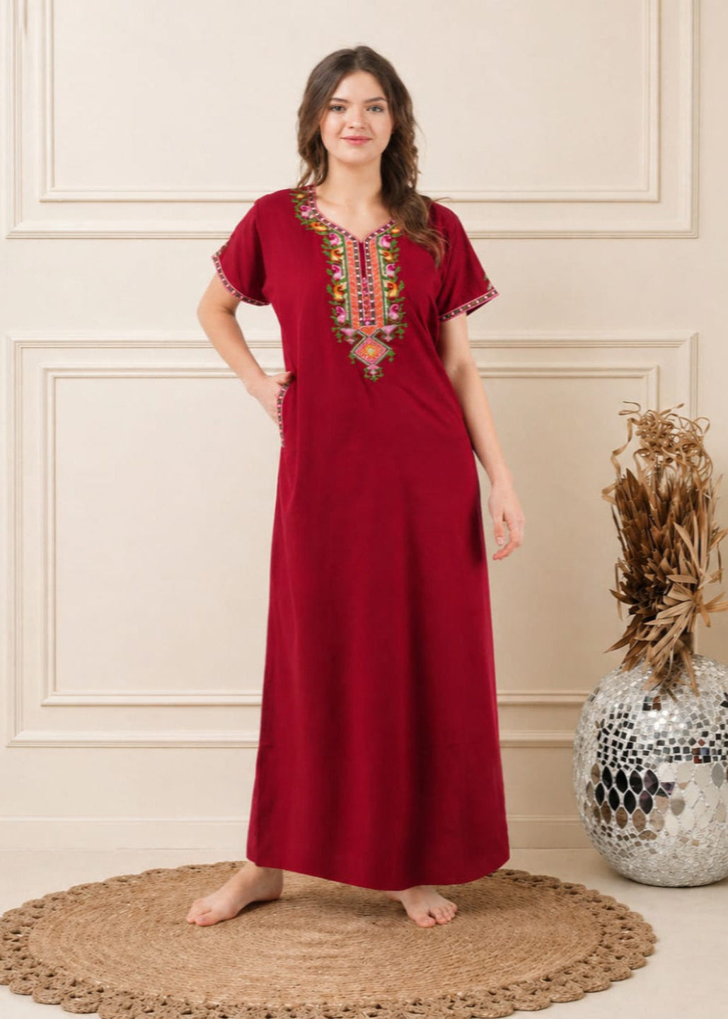 Crosswork Embroidered Nightgown Main image
