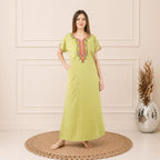 Crosswork Embroidered  Nightgown