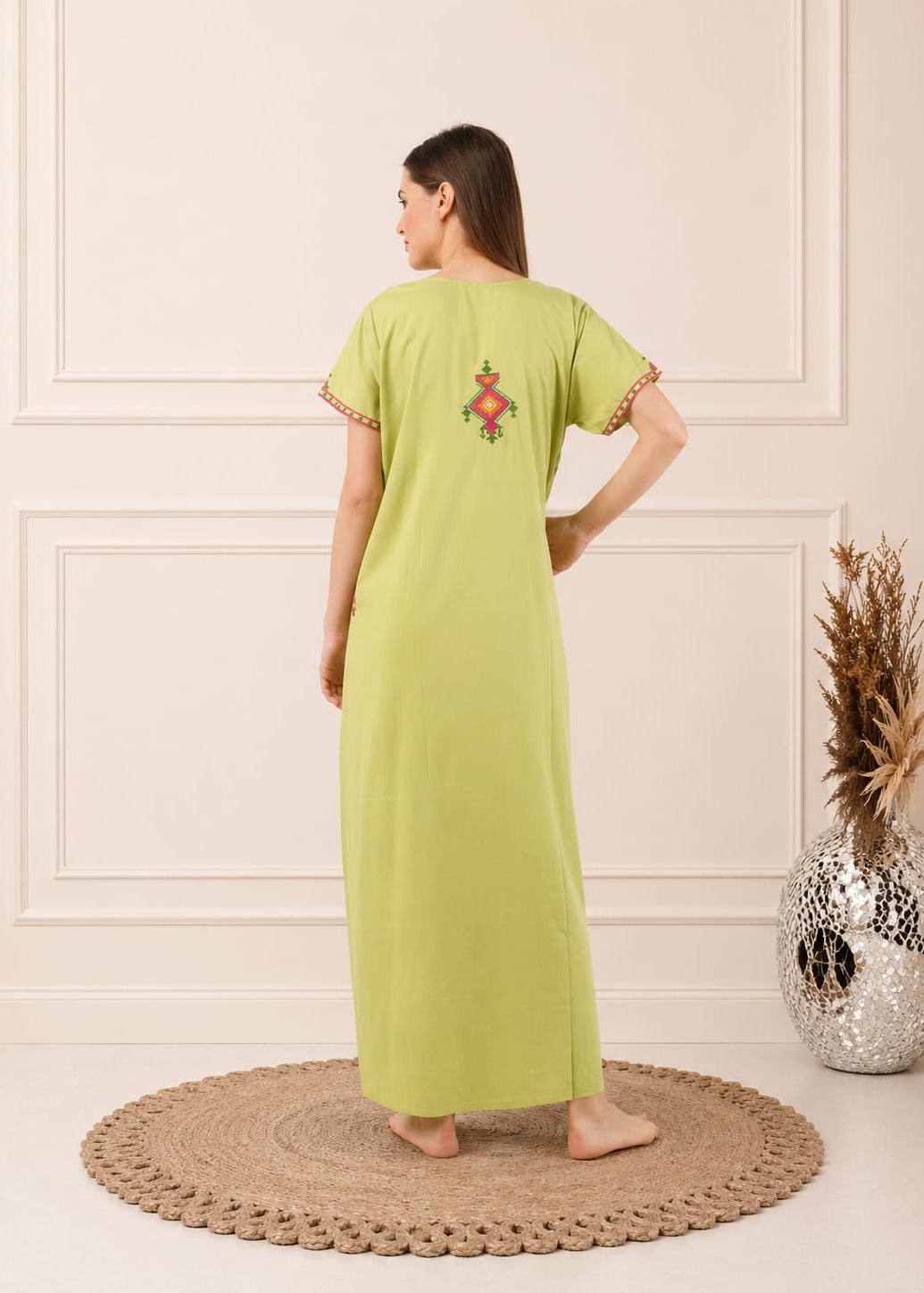 Crosswork Embroidered Nightgown