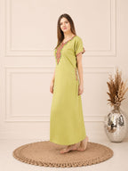 Crosswork Embroidered  Nightgown