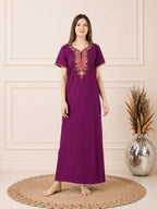 Crosswork Embroidered  Nightgown