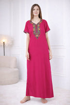 Crosswork Embroidered  Nightgown