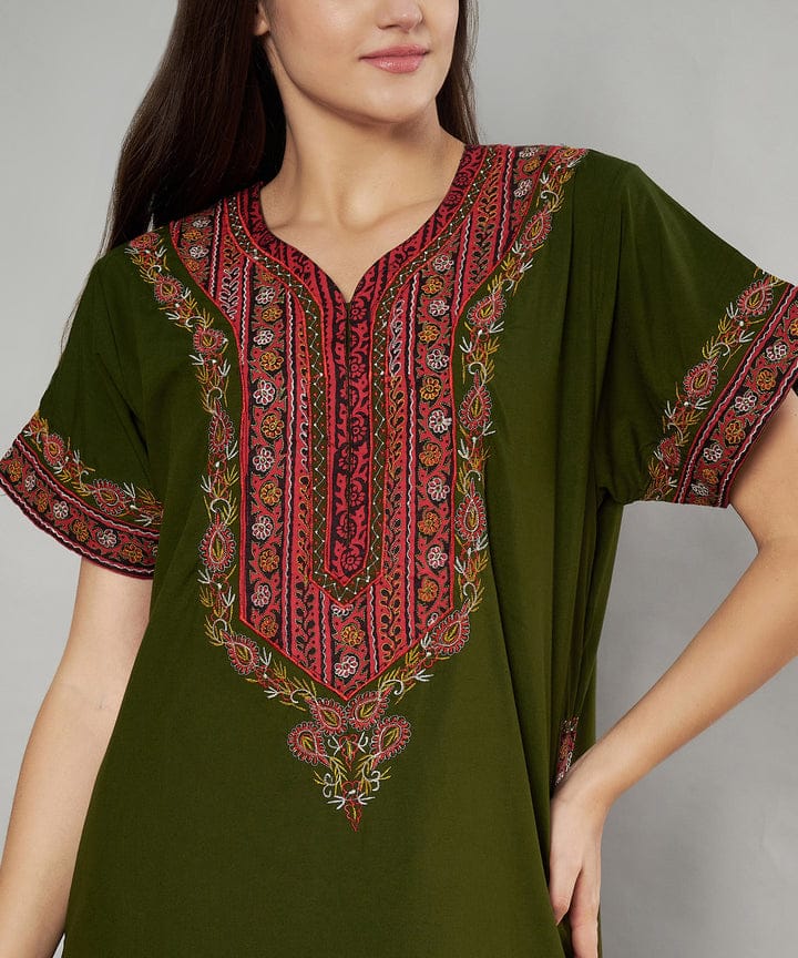KOI SLEEPWEAR Bhopali embroidered gown