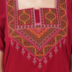 Resham Embroidery Night Gown