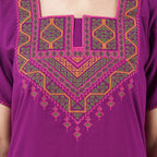 Resham Embroidery Night Gown