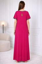 Crosswork Embroidered  Nightgown