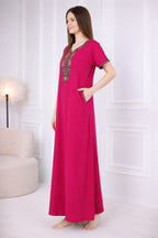 Crosswork Embroidered  Nightgown