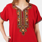 Crosswork Embroidered  Nightgown