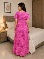 KOI Sleepwear Women's Premium Cotton Floral Printed Night Gown