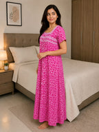 KOI Sleepwear Women's Premium Cotton Floral Printed Night Gown
