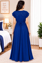 Women’s  Embroidered Ruffle Sleeve Night Gown