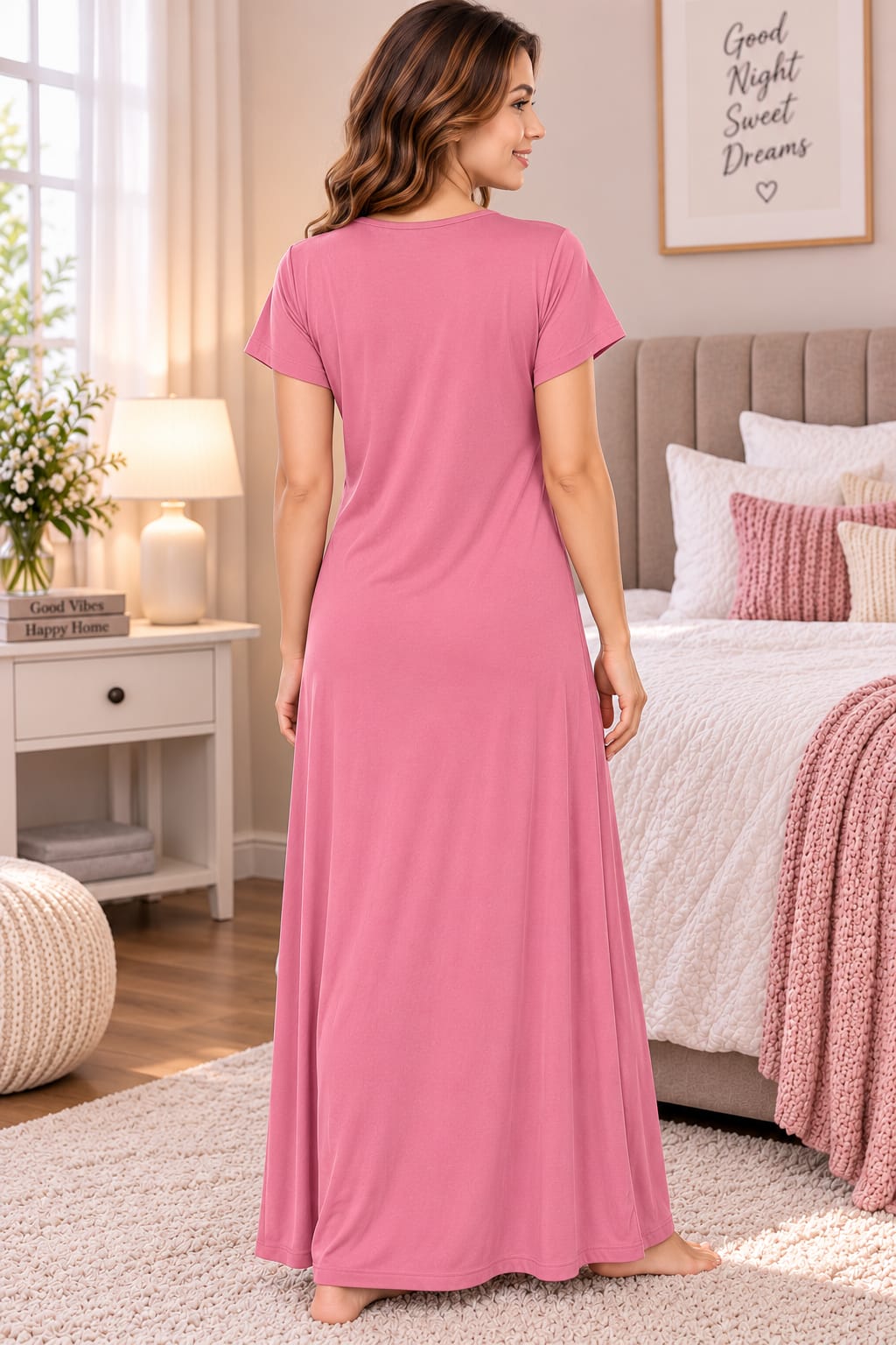 Women’s Premium Embroidered Hosiery Night Gowns