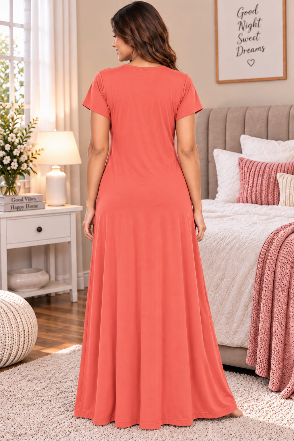 Women’s Premium Embroidered Hosiery Night Gowns