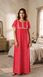 Resham Accent Cotton Lounge Dress