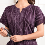 Midnight Abstract Cotton A-Line Nightgown