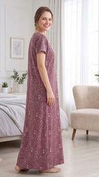 Women’s Floral A-Line Long Nightgown