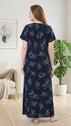 Alpine Plit Embroidered A-Line Floral Nightgown / Maxi Dress