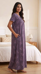 Elegance Floral Pleated Alpine Nightgown