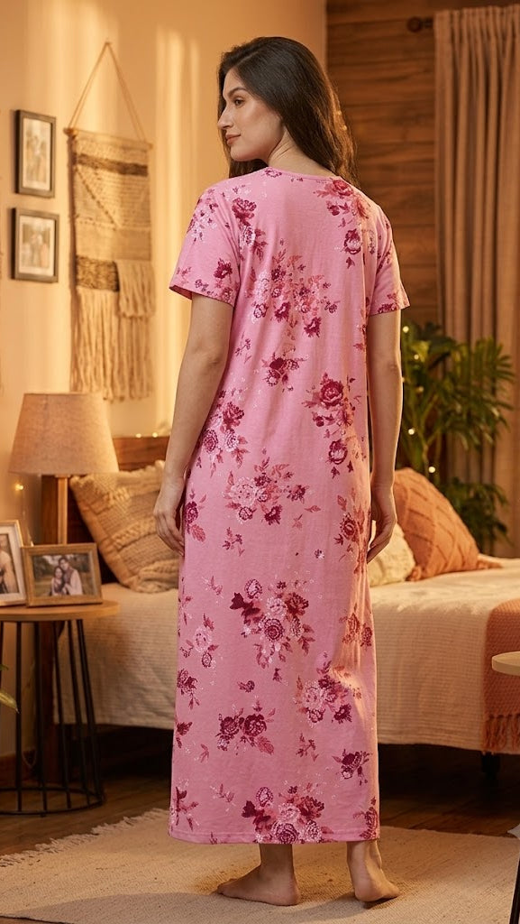 Women’s Floral Print Alpine Pleat Nightgown