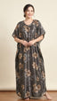 Itanlian_Satin_Flower Print Kaftan
