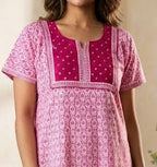 Resham Accent Cotton Lounge Dress