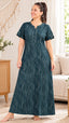 Midnight Abstract Cotton A-Line Nightgown