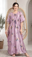 Itanlian Satin Flower Print Kaftan