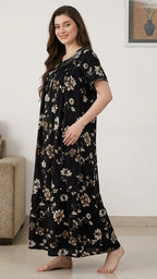 Midnight Blossom Alphine Maxi Nightgown