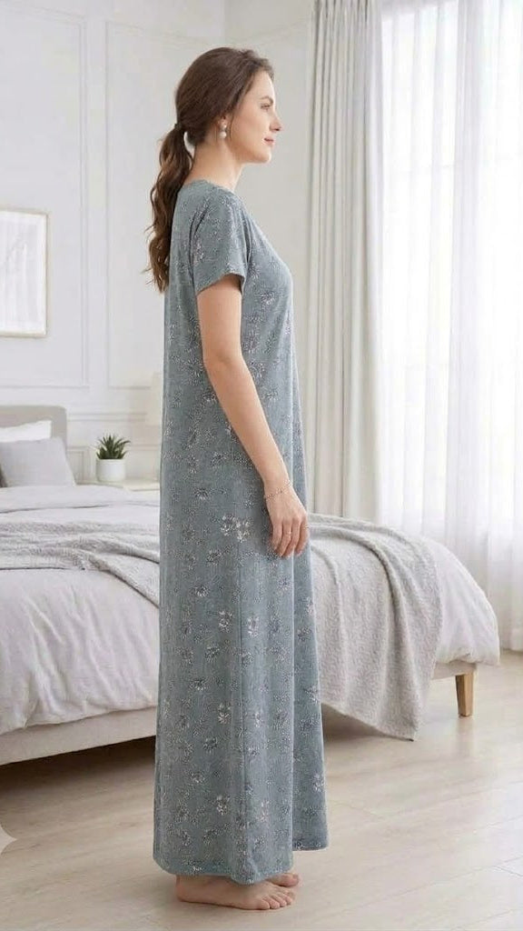 Women’s Floral A-Line Long Nightgown